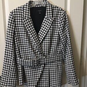 Tahari ASL Houndstooth Blazer / Jacket – Size 12 – Excellent Condition